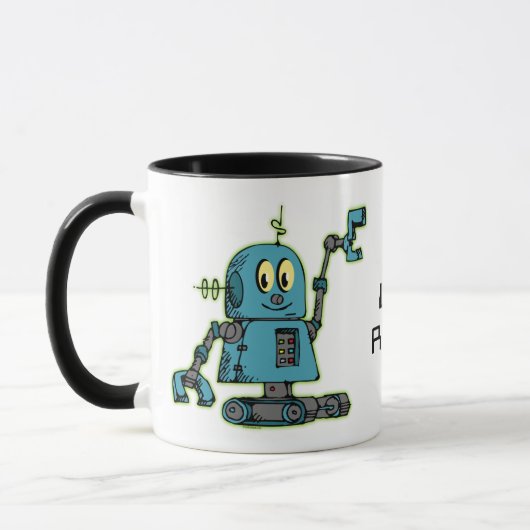 De heer Robot Personalized Mug Mok (Links)