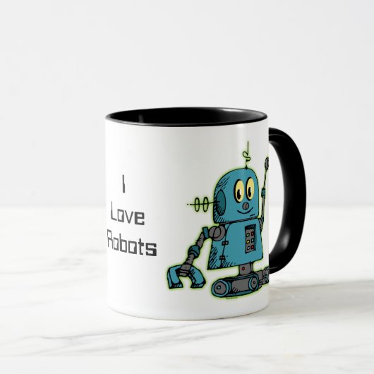 De heer Robot Personalized Mug Mok (Voorkant rechts)