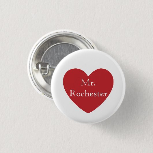 De heer Rochester Ronde Button 3,2 Cm (Voorkant /achterkant)
