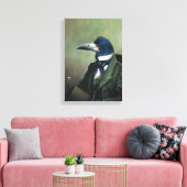 de heer Rook Wrapped Canvas Afdruk (Insitu (Woonkamer))