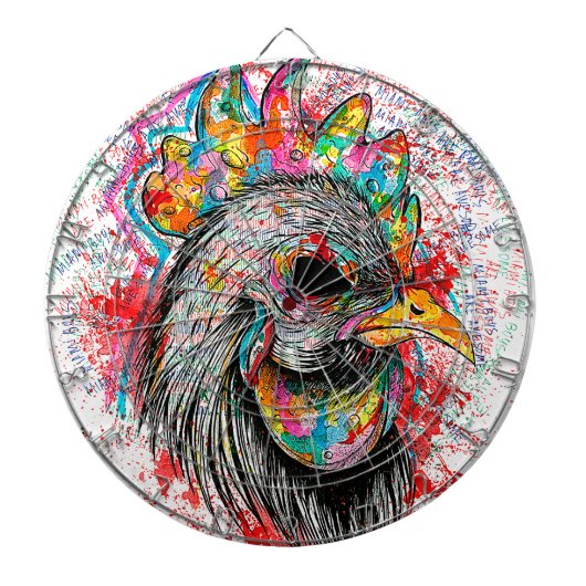 De heer Rooster Dartbord (Voorkant)