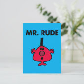 de heer Rude | Roodzijdige zuiger Briefkaart (Staand voorkant)
