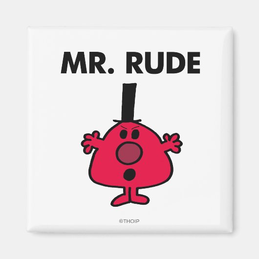 de heer Rude | Roodzijdige zuiger Magneet (Voorkant)