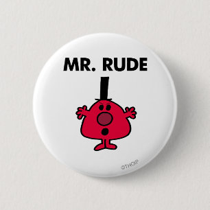 de heer Rude   Roodzijdige zuiger Ronde Button 5,7 Cm