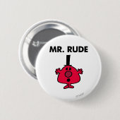 de heer Rude | Roodzijdige zuiger Ronde Button 5,7 Cm (Voorkant /achterkant)