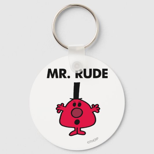 de heer Rude | Roodzijdige zuiger Sleutelhanger (Voorkant)