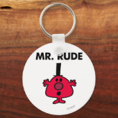 de heer Rude | Roodzijdige zuiger Sleutelhanger (Voorkant)