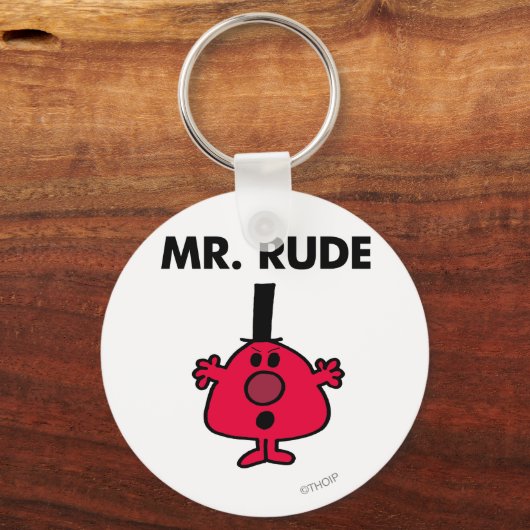 de heer Rude | Roodzijdige zuiger Sleutelhanger (Voorkant)