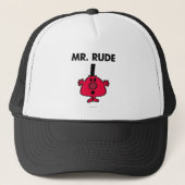 de heer Rude | Roodzijdige zuiger Trucker Pet (Voorkant)