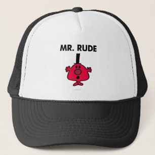 de heer Rude   Roodzijdige zuiger Trucker Pet