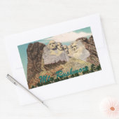 De heer Rushmore  Rechthoekige Sticker (Envelop)