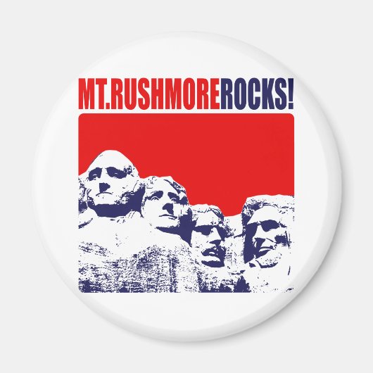 De heer Rushmore Rocks! Magneet (Voorkant)