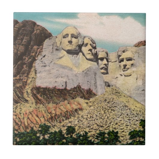 De heer Rushmore Tegeltje (Voorkant)