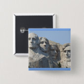 de heer Rushmore Vierkante Button 5,1 Cm (Voorkant /achterkant)