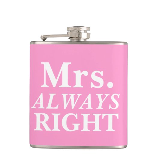 de heer S. ALWAYS Right Bride's Flask Heupfles (Voorkant)