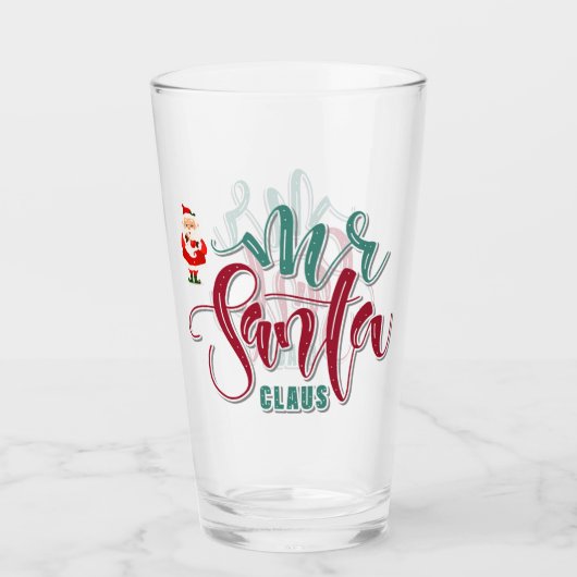 de heer Santa Claus Glass Glas (Voorkant)