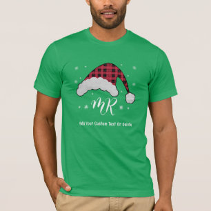 de heer Santa Claus kerstparen die overeenkomen me T-shirt