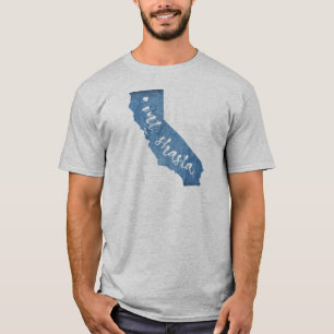 De heer Shasta California Wood Grain T-shirt