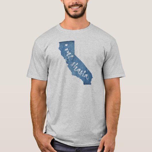 De heer Shasta California Wood Grain T-shirt (Voorkant)