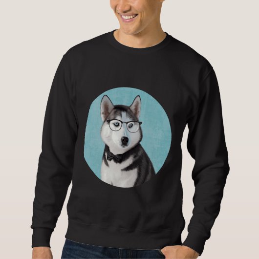 de heer Siberian Husky Trui (Voorkant)