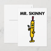 de heer Skinny | Peer en vork Briefkaart (Voorkant / Achterkant)