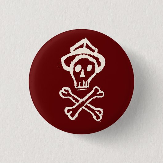 de heer Skullington - Bloody Red Ronde Button 3,2 Cm (Voorkant)