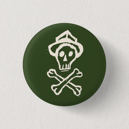 de heer Skullington - Gang Green Ronde Button 3,2 Cm (Voorkant)