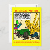 De heer Skygack merkt op dat een afgebroken auto Briefkaart (Voorkant / Achterkant)