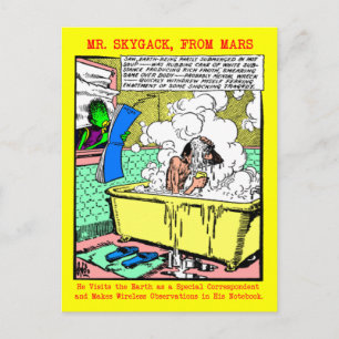 De heer Skygack Observes a Man Bathing Briefkaart