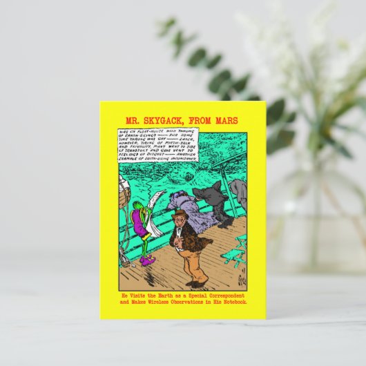 de heer Skygack Observes Seasy ck Passengers Briefkaart (Staand voorkant)