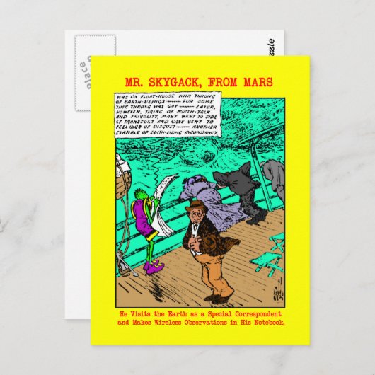 de heer Skygack Observes Seasy ck Passengers Briefkaart (Voorkant / Achterkant)