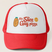 de heer Slice Guy pizza pet (Voorkant)