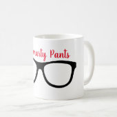 de heer Smarty Pants - Red Print - Koffiemok (Voorkant rechts)