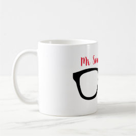 de heer Smarty Pants - Red Print - Koffiemok