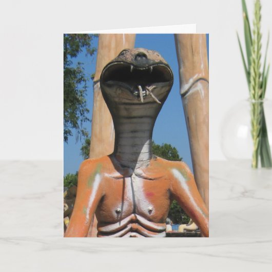 De heer Snake AKA Cobra Head ... Boeddhistische he Kaart (Voorkant)