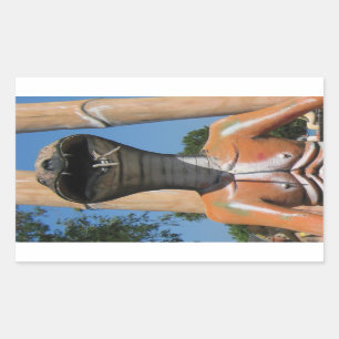 De heer Snake AKA Cobra Head ... Boeddhistische he Rechthoekige Sticker