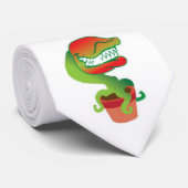 de heer Snappy Venus Flytrap Cartoon Stropdas (Opgerold)