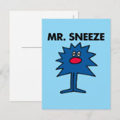 de heer Sneeze | Gedekte instelling Briefkaart (Voorkant / Achterkant)