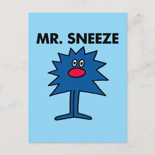 de heer Sneeze | Gedekte instelling Briefkaart (Voorkant)