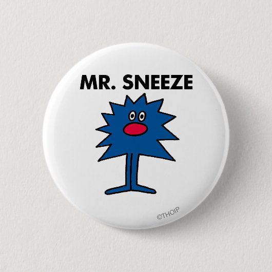 de heer Sneeze | Gedekte instelling Ronde Button 5,7 Cm (Voorkant)