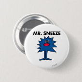 de heer Sneeze | Gedekte instelling Ronde Button 5,7 Cm (Voorkant /achterkant)