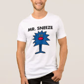 de heer Sneeze | Gedekte instelling Tri-Blend Shirt (Voorkant)