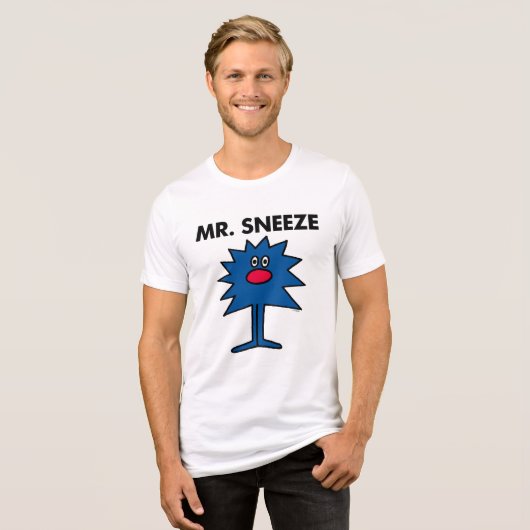 de heer Sneeze | Gedekte instelling Tri-Blend Shirt (Voorkant volledig)