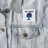 de heer Sneeze | Gedekte instelling Vierkante Button 5,1 Cm (In situ)