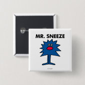 de heer Sneeze | Gedekte instelling Vierkante Button 5,1 Cm (Voorkant /achterkant)