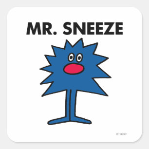 de heer Sneeze   Gedekte instelling Vierkante Sticker