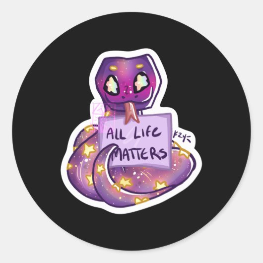 De heer Snek zegt dat al het leven een Sticker is (Voorkant)