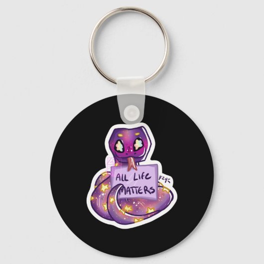 De heer Snek zegt dat al het leven een Sticker is Sleutelhanger (Voorkant)