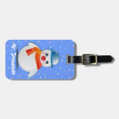 De heer Snowman Bagagelabel (Voorkant horizontaal)
