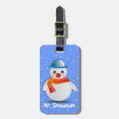De heer Snowman Bagagelabel (Voorkant verticaal)